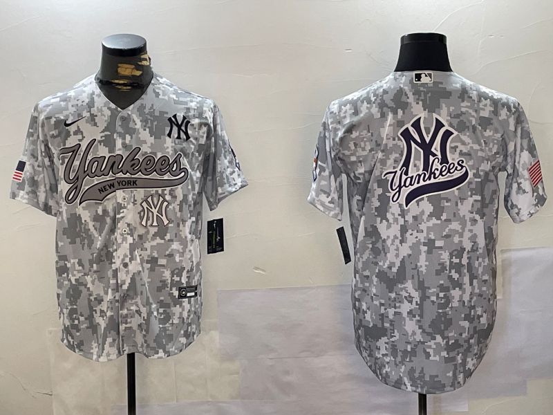 Men New York Yankees Blank Camo Joint Name 2024 Nike MLB Jersey style 10